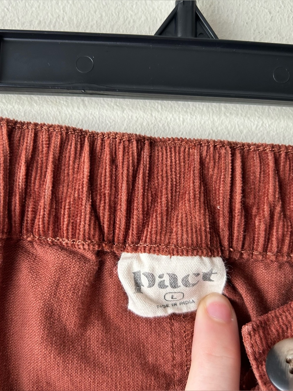 Pact Organic Cotton Modest Midi A-line Corduroy Skirt Rust Orange L - Picture 11 of 12